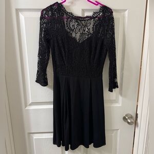 Francesca’s Black Lace long sleeve Dress - S NWT